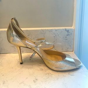 Jimmy Choo Metallic Lizard Print Heel